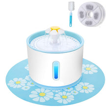 Load image into Gallery viewer, Automatic Pet Cat Water Fountain LED Light 2.4L USB Dog Drinker Feeder Drinking Bowl Dispenser With 3 Carbon Filters and 1 Brush