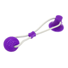 Load image into Gallery viewer, Pets Dog Toys Suction Cup Rubber Dog Chew Toys Pet Ball Tug Toy Tooth Cleaning Chewing Puppy Pet Toy Tug Rope Handle

