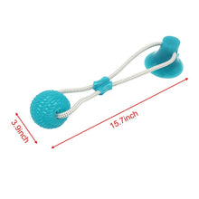 Load image into Gallery viewer, Pets Dog Toys Suction Cup Rubber Dog Chew Toys Pet Ball Tug Toy Tooth Cleaning Chewing Puppy Pet Toy Tug Rope Handle
