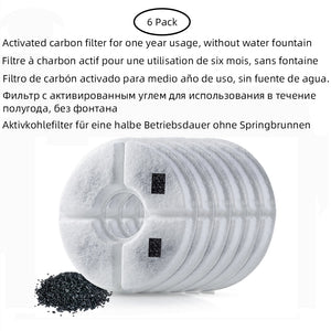Automatic Pet Cat Water Fountain LED Light 2.4L USB Dog Drinker Feeder Drinking Bowl Dispenser With 3 Carbon Filters and 1 Brush