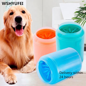 Dog Paw Cleaner Cup Soft Silicone Combs Portable Outdoor Pet Foot Washer Cup Paw Clean Brush Quickly Wash Foot Cleaning Bucket