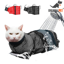 Load image into Gallery viewer, Mesh Cat Grooming Bath Bag Cat Supplies Washing Bags For Pet Bathing Nail Trimming Injecting Anti Scratch Bite Restraint

